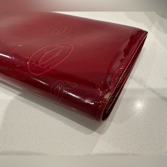 Cartier Happy Birthday Patent Leather Envelope Long wallet - Picture 5 of 16